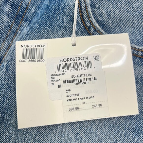 Alexander Wang Pointelle Waistband High Waist Denim Mini Shorts Size 28 - Picture 7 of 10